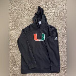Adidas Miami Hurricanes Black Hoodie